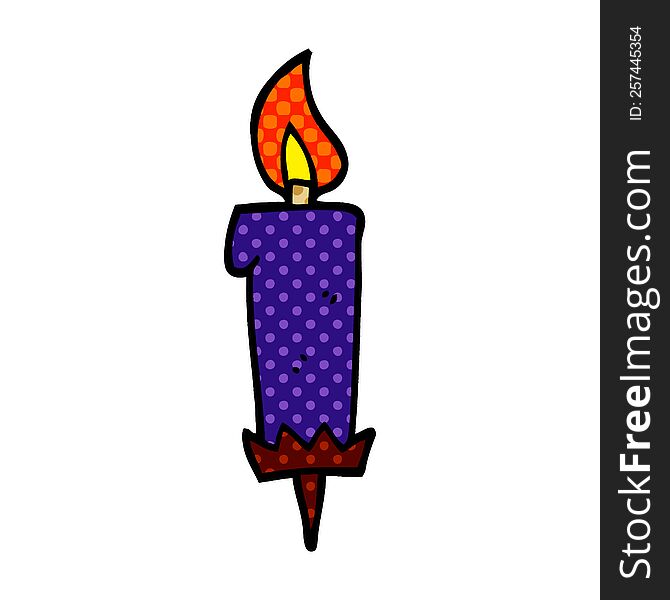 Cartoon Doodle Birthday Candle