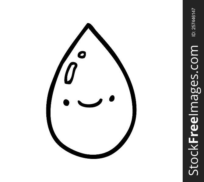 Cartoon Raindrop