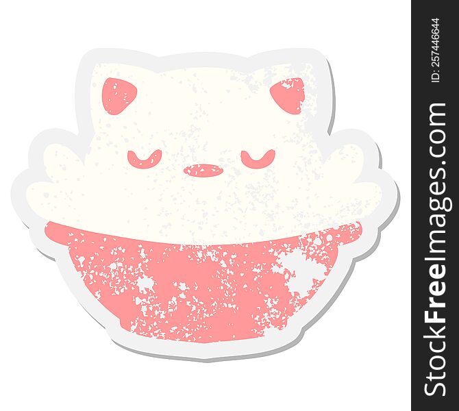 cute cat pudding grunge sticker