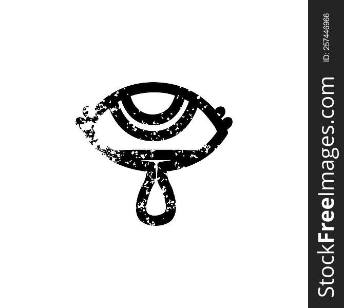Crying Eye Distressed Icon