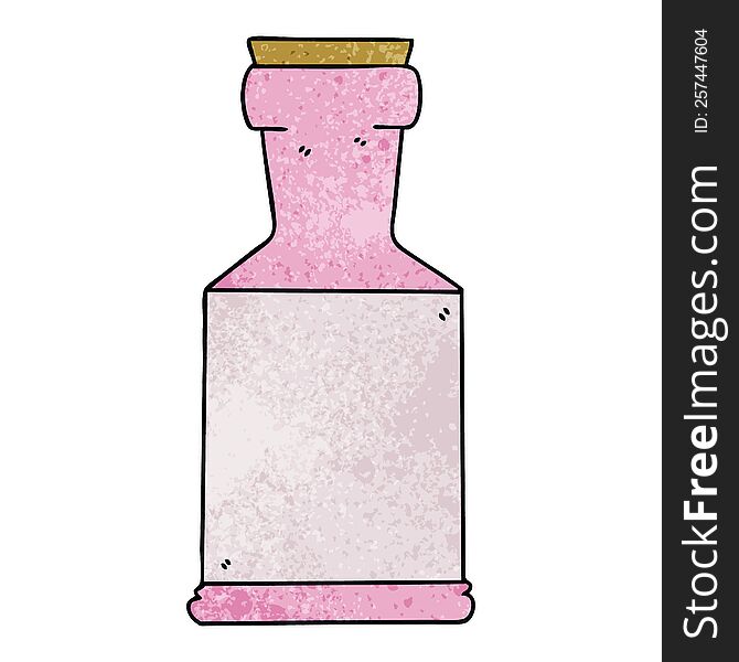 Quirky Hand Drawn Cartoon Potion Bottle