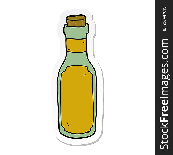 Sticker Of A Cartoon Potion Bottle