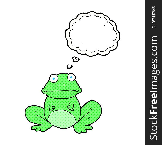 Thought Bubble Cartoon Frog