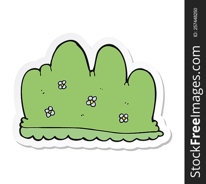 sticker of a cartoon hedge