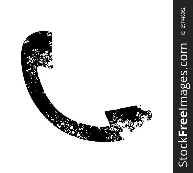 distressed symbol of a telephone receiver