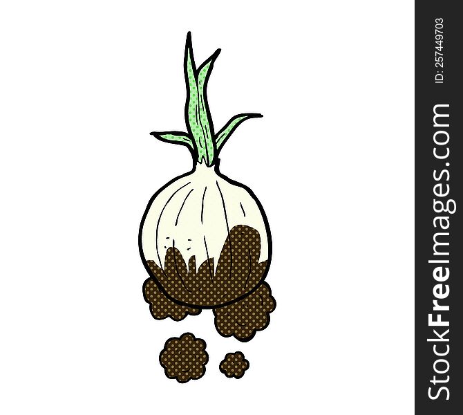 cartoon organic onion