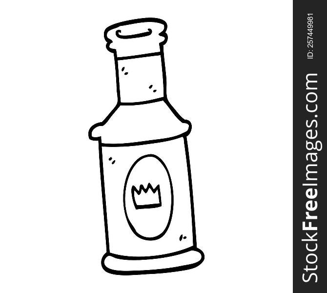 Line Drawing Cartoon Alcoholic Drink