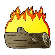 Free Cartoon Burning Log Stock Photos - 257450173