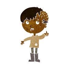 Free Cartoon Boy With Growth On Head Royalty Free Stock Image - 257456696