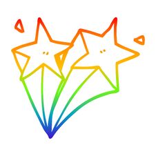 Rainbow Gradient Line Drawing Cartoon Stars Stock Photos Rainbow Gradient Line Drawing Cartoon Stars Stock Photos