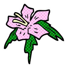 Free Cartoon Doodle Exotic Flower Stock Photo - 257458650