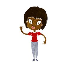 Cartoon Pretty Girl Stock Image