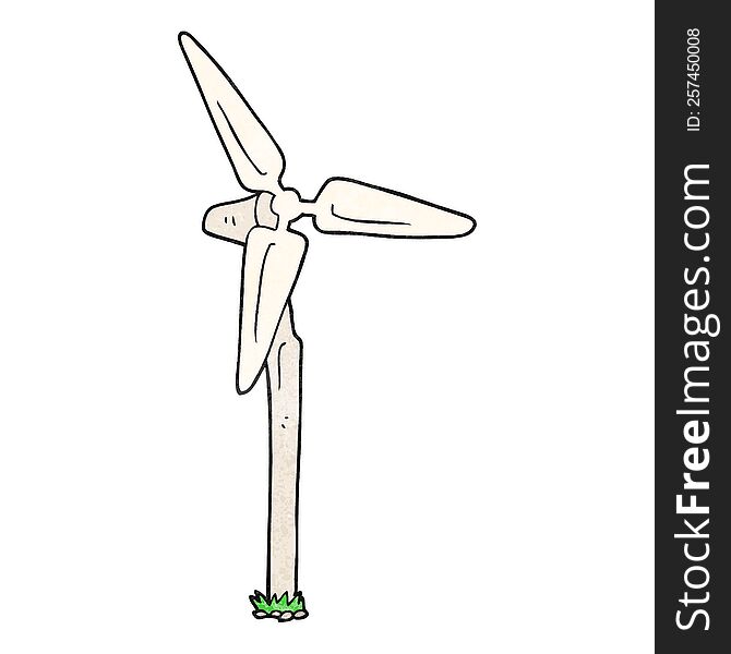 Textured Cartoon Wind Farm Windmill