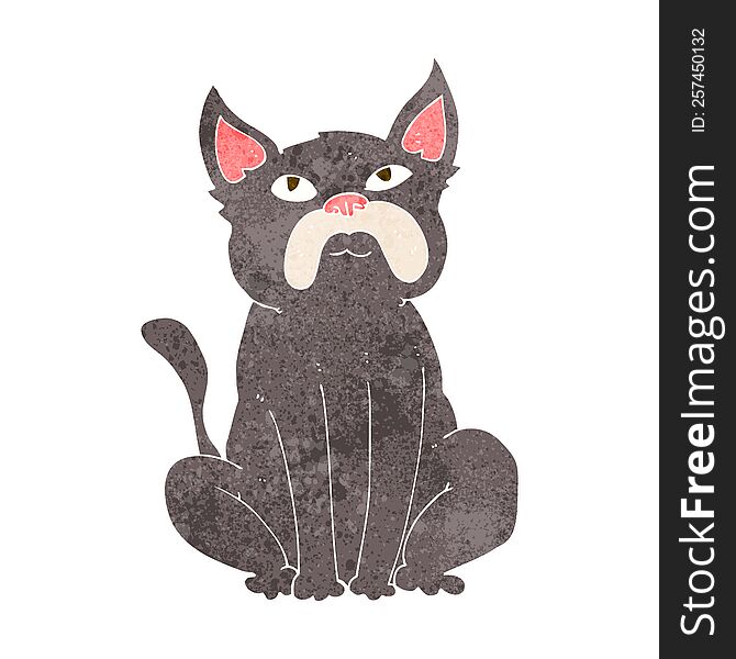 Cartoon Grumpy Little Dog