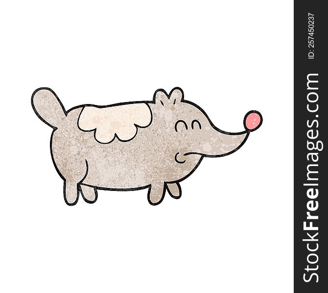 textured cartoon small fat dog