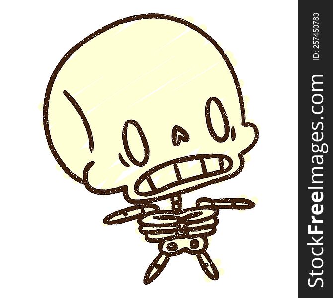 Spooky Skeleton Chalk Drawing