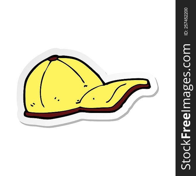 sticker of a cartoon cap