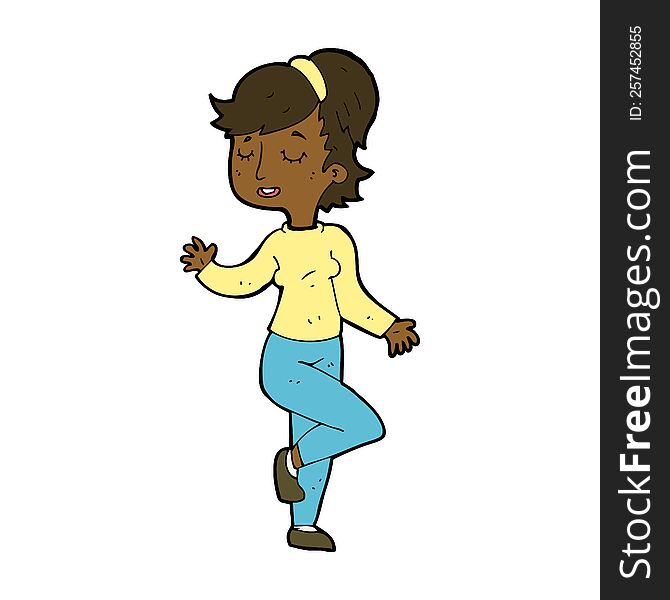 Cartoon Dancing Woman