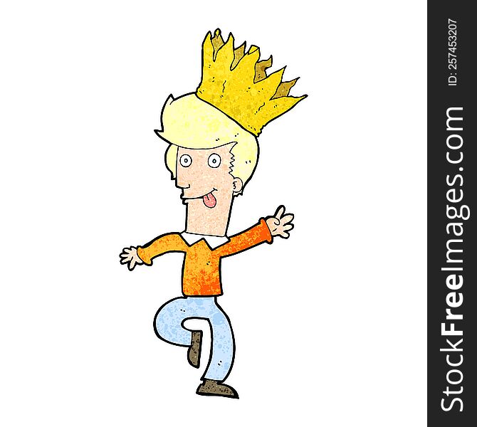 Cartoon Man Wearing Paper Crown