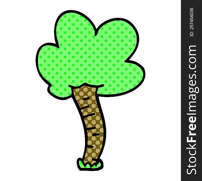 cartoon doodle tree