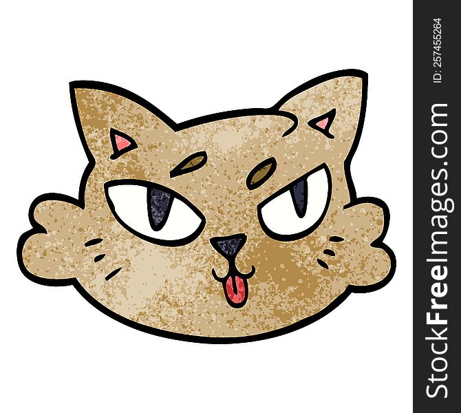 Cartoon Doodle Of A Cats Face