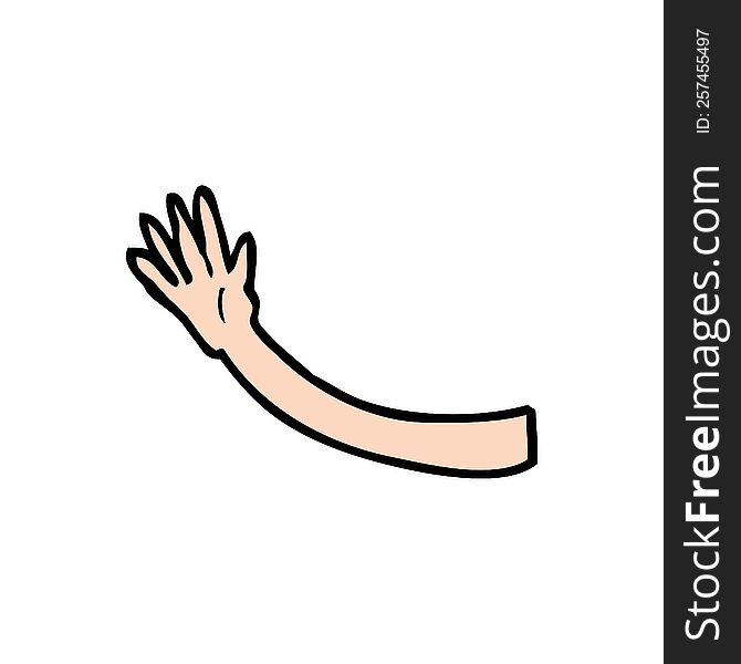 cartoon arm gesture