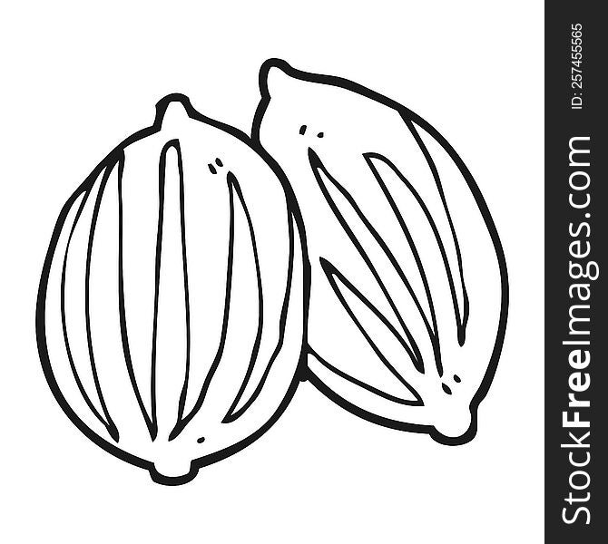 Black And White Cartoon Seeds