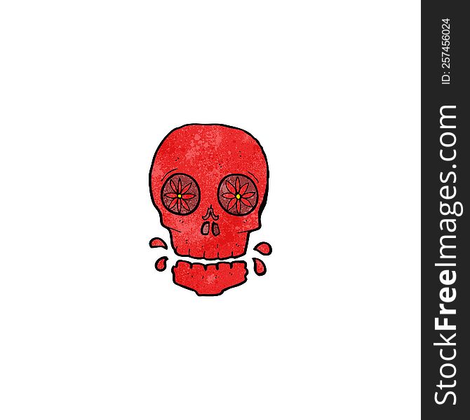 cartoon mexican candy skull
