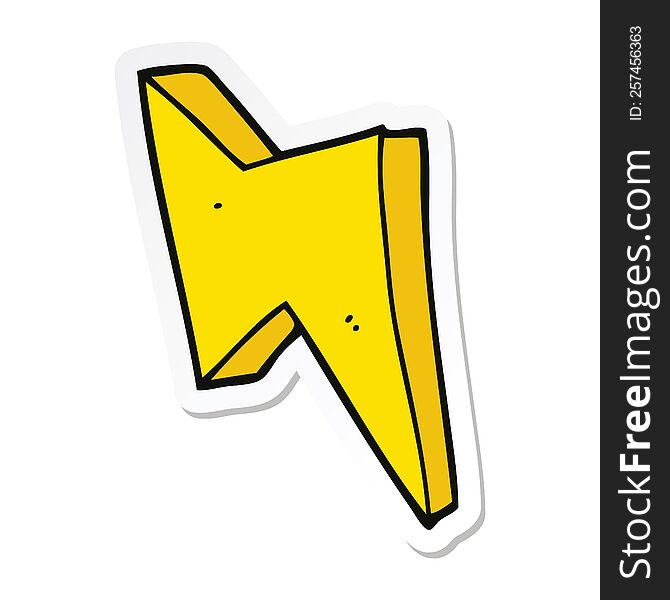 Sticker Of A Cartoon Lightning
