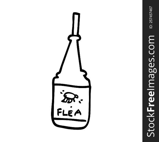 line drawing cartoon flea treatment