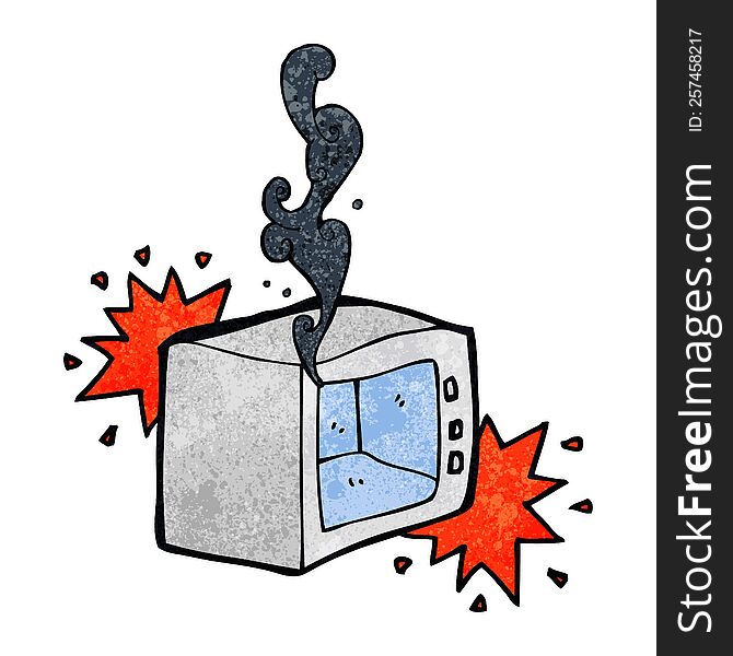 Cartoon Exploding Microwave