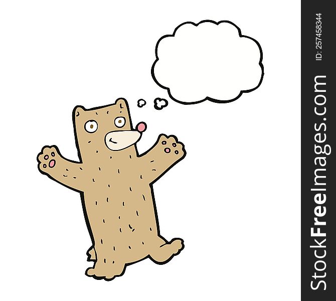 Cartoon Bear With Thought Bubble