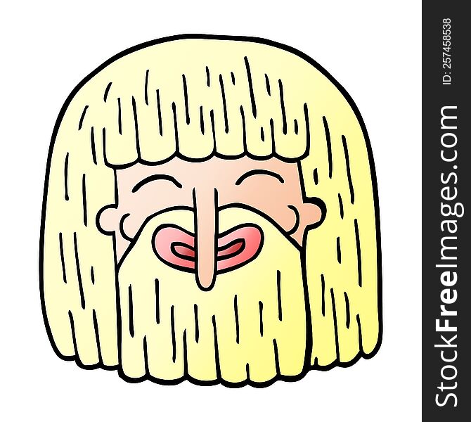 cartoon doodle bearded man