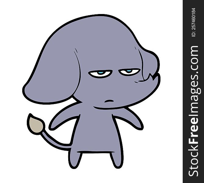 annoyed cartoon elephant. annoyed cartoon elephant