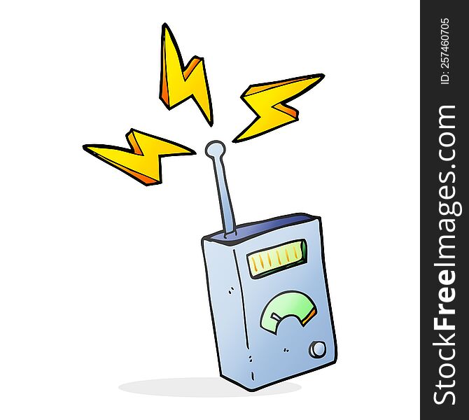 freehand drawn cartoon scientific device