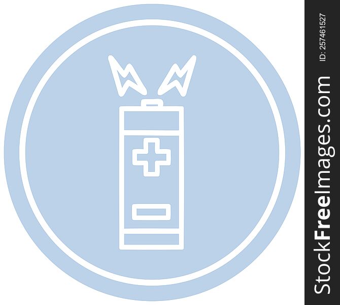 battery circular icon