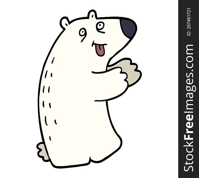 Cartoon Doodle Polar Bear