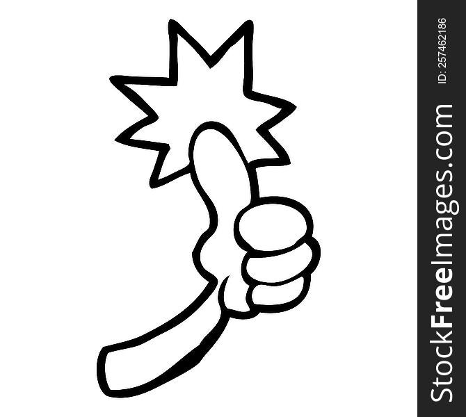 Cartoon Thumbs Up Sign