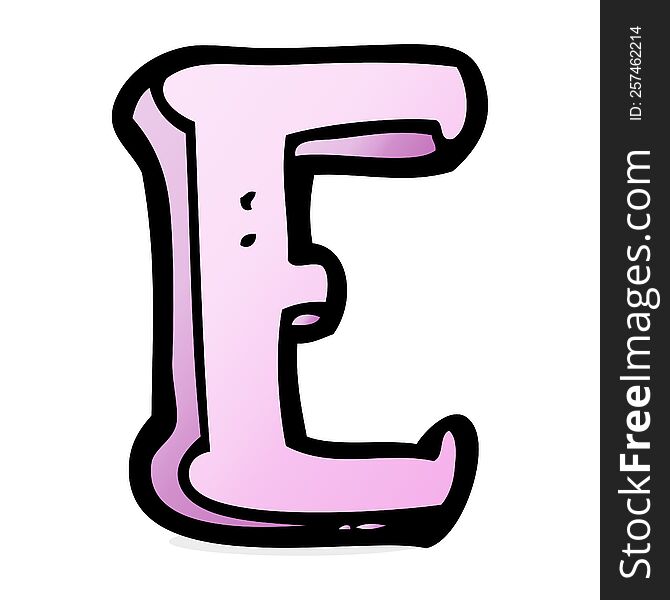 cartoon letter E