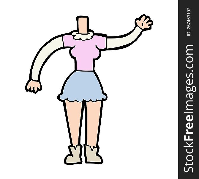 cartoon female body (add photos or mix and match cartoons