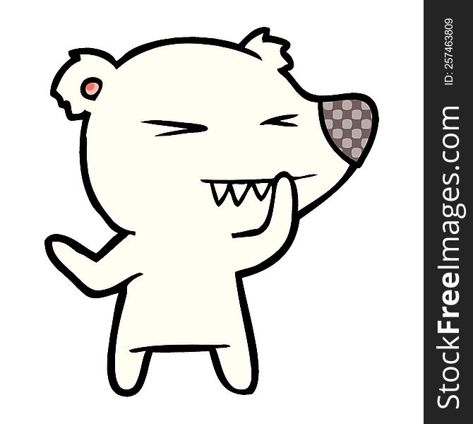 angry polar bear cartoon thinking. angry polar bear cartoon thinking