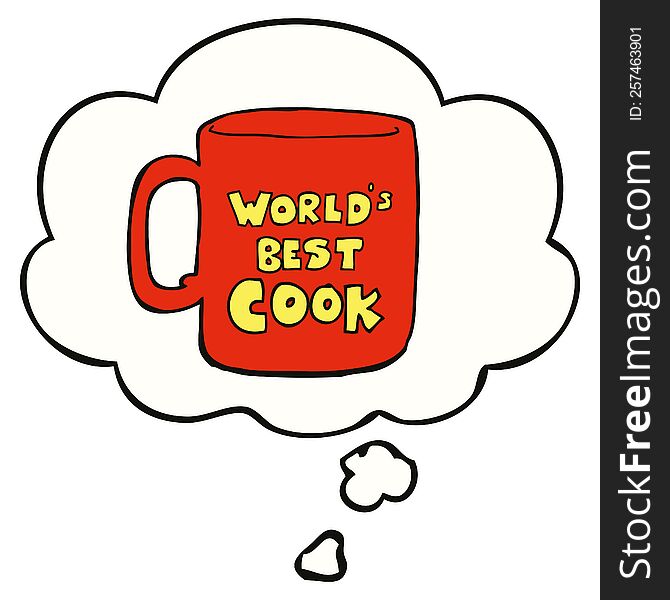 worlds best cook mug with thought bubble. worlds best cook mug with thought bubble