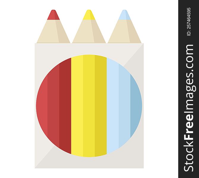 Pack Of Coloring Pencils Graphic Icon