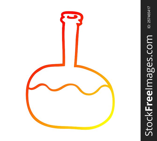 warm gradient line drawing of a cartoon experiment potions