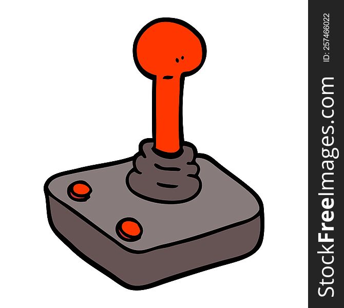 Hand Drawn Doodle Style Cartoon Joystick