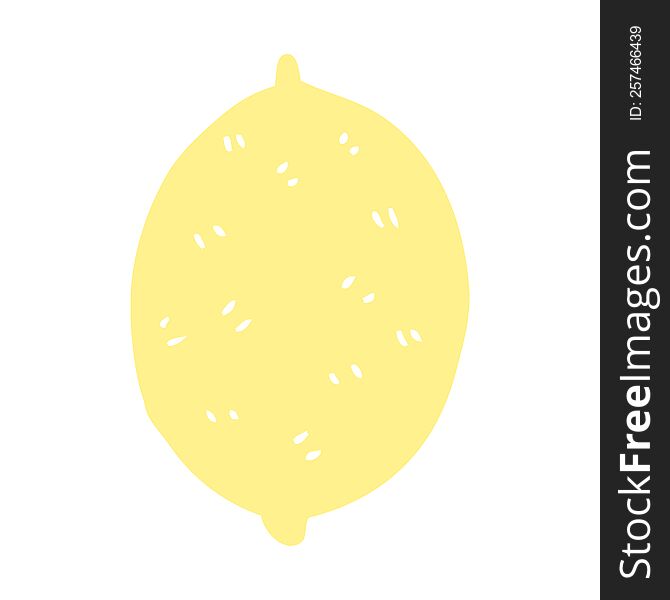 cartoon doodle lemon fruit
