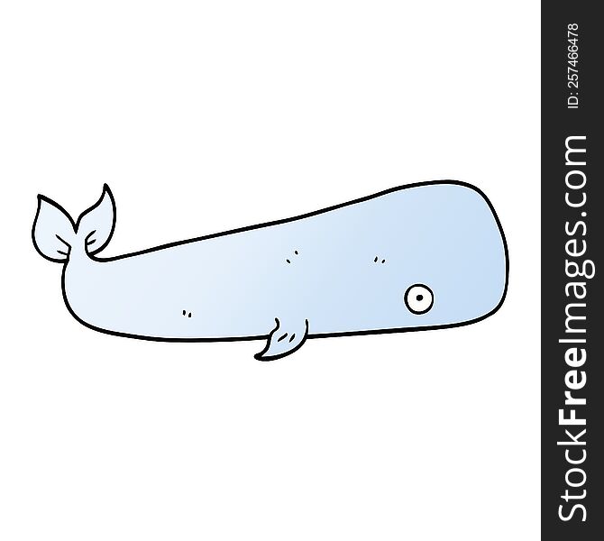 cartoon doodle sea whale