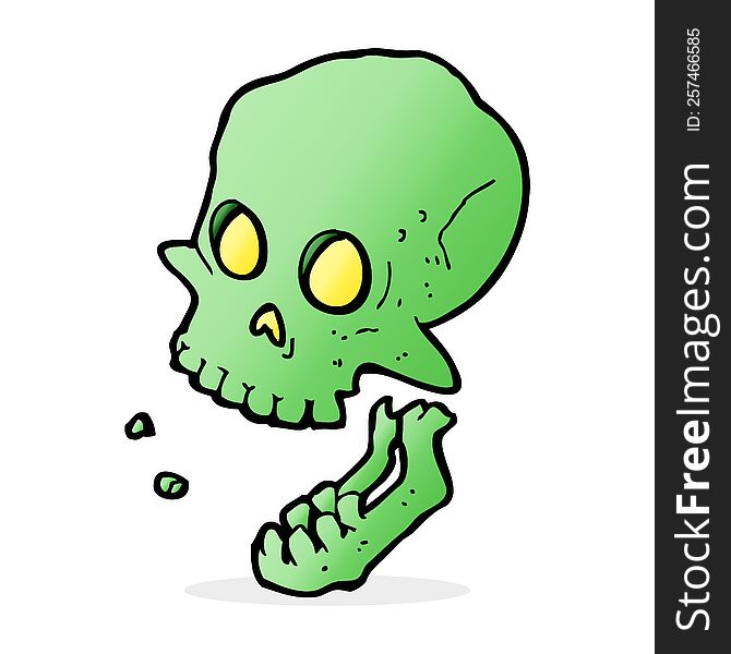 cartoon laughing skull