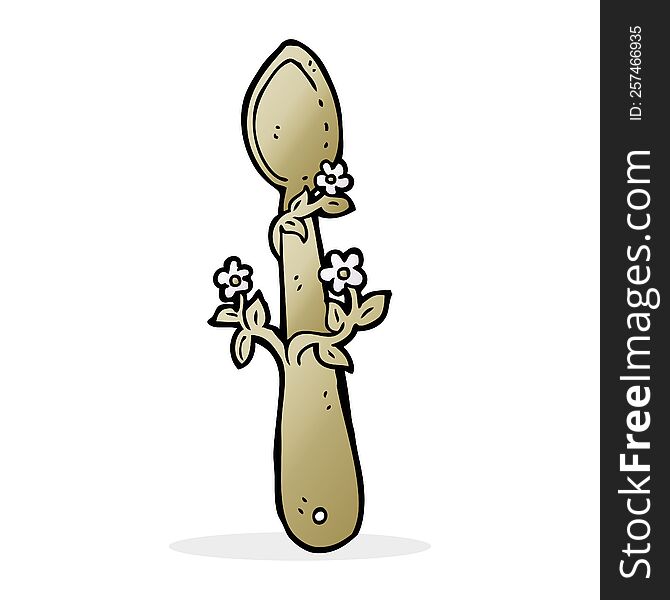 cartoon wooden spoon