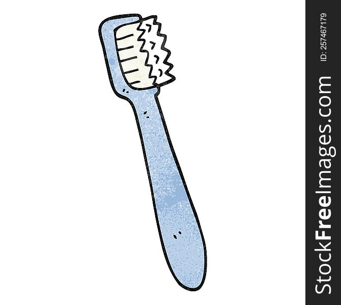 freehand textured cartoon toothbrush